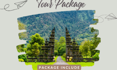 Bali tour package featuring lush rice terraces, tropical landscape, and cultural sites in Bali, Indonesia