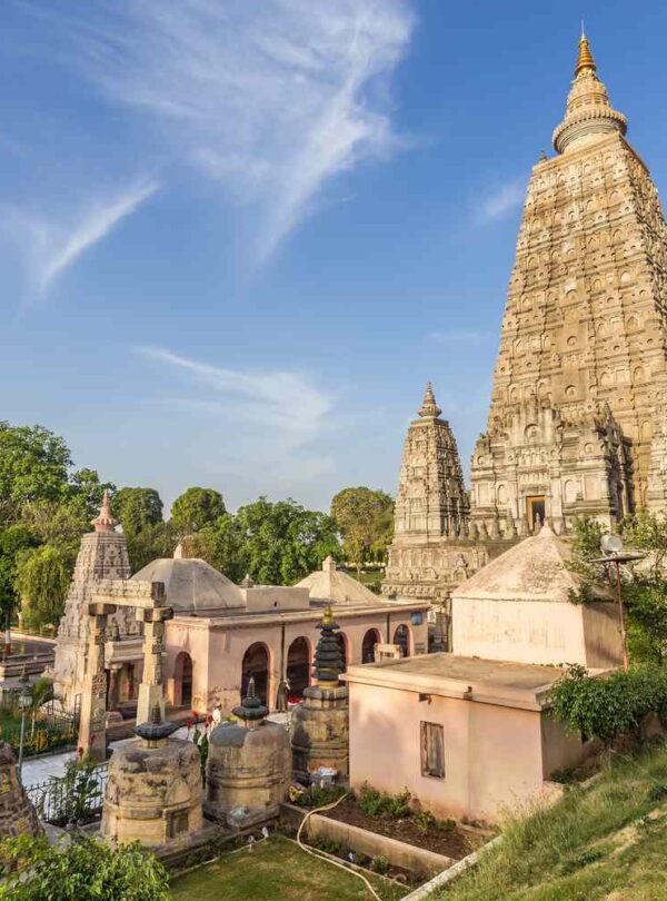 Ancient temple architecture in Gaya, Bihar, a sacred Hindu pilgrimage site in India