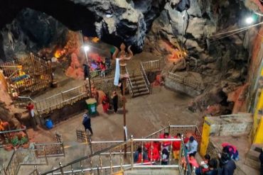 Main entrance of the Halesi Mahadev Cave Temple in Khotang, Nepal