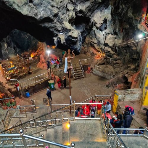 Main entrance of the Halesi Mahadev Cave Temple in Khotang, Nepal