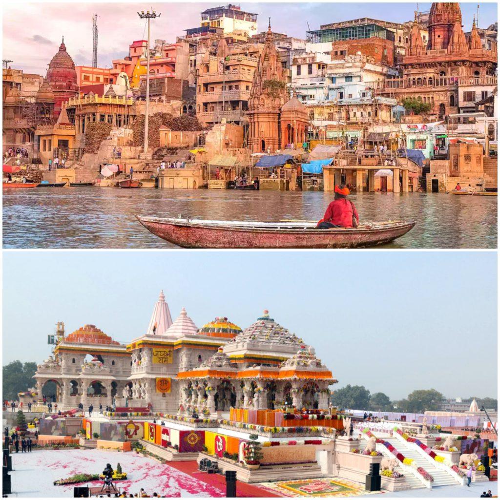 Ganga Aarti in Varanasi with pilgrims, Ram Mandir Ayodhya, and Prayagraj Sangam – Varanasi Ayodhya Tour Package for Nepali travelers