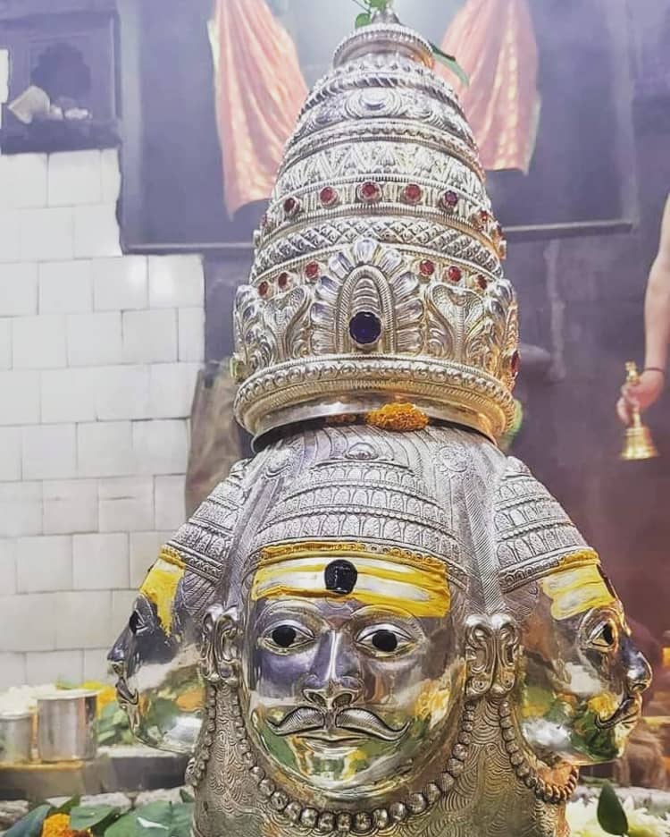 Lingam with three faces at Trimbakeshwar
