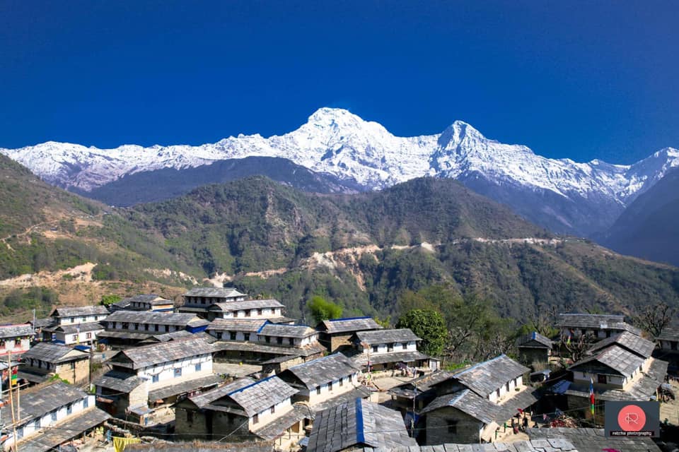 Ghandruk Tour Package for Nepali Citizens showing traditional Gurung village with Annapurna Himalaya views