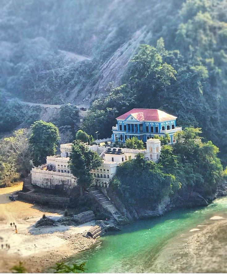 Historic Rani Mahal palace on the banks of the Kali Gandaki River in Palpa, Nepal