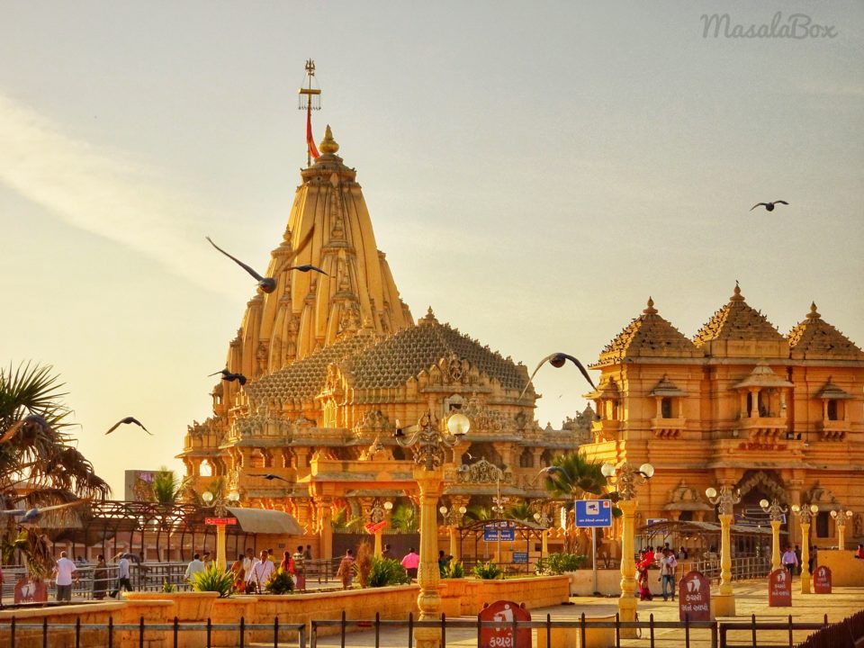 Iconic Somnath Mahadev Temple on the Arabian Sea coast in Gujarat