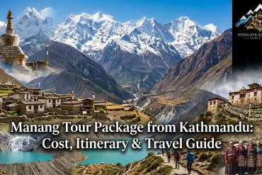 Alt Text: Manang Tour Package from Kathmandu with a scenic drive through the Annapurna region, featuring Himalayan mountain views, traditional villages, and breathtaking landscapes in Nepal.
